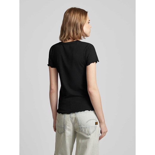 T-shirt z prążkowaniem model ‘NICCA’ Pieces M Peek&Cloppenburg 