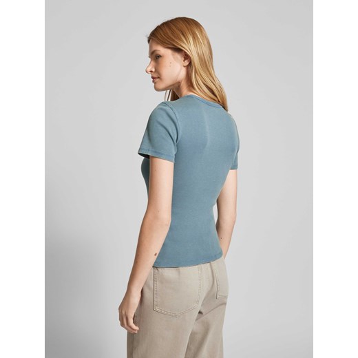 T-shirt z prążkowaną fakturą XL Peek&Cloppenburg 
