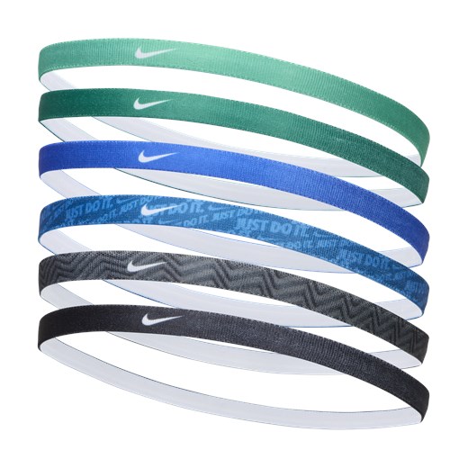 Opaski na głowę z nadrukiem Nike (6 szt.) - Zieleń Nike ONE SIZE Nike poland