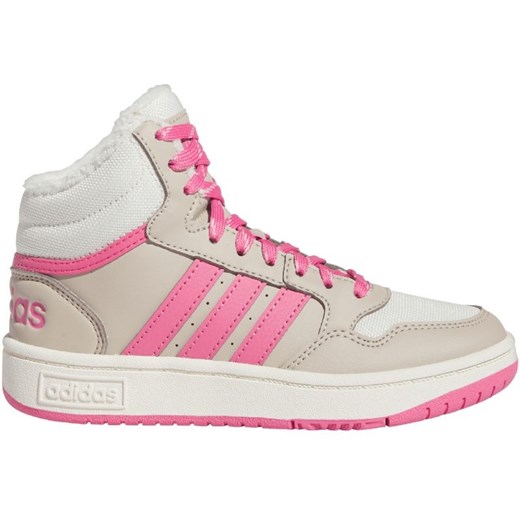 Buty adidas Hoops Mid 3.0 K Jr IF7739 białe ze sklepu ButyModne.pl w kategorii Buty sportowe dziecięce - zdjęcie 170473965