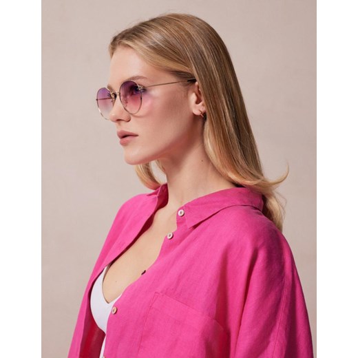 Okulary RAYLA Złoty - ze sklepu Diverse w kategorii Okulary przeciwsłoneczne damskie - zdjęcie 170474926