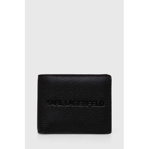 Karl Lagerfeld portfel męski kolor czarny ze sklepu ANSWEAR.com w kategorii Portfele męskie - zdjęcie 170476118