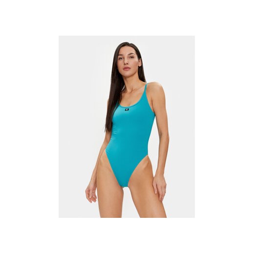 Calvin Klein Swimwear Strój kąpielowy KW0KW02341 Niebieski ze sklepu MODIVO w kategorii Stroje kąpielowe - zdjęcie 170477046