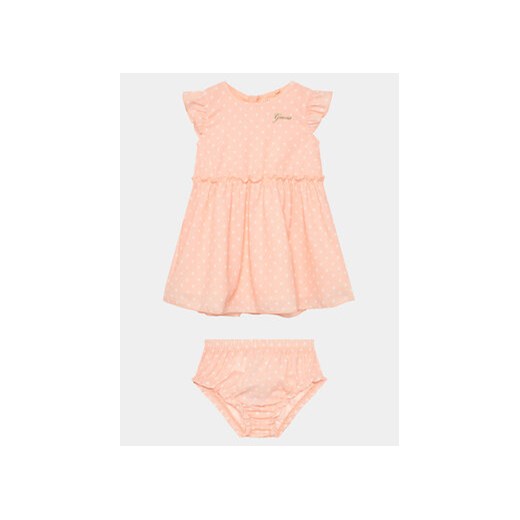 Guess Sukienka codzienna A4GK00 WG5U0 Pomarańczowy Regular Fit ze sklepu MODIVO w kategorii Komplety niemowlęce - zdjęcie 170477048