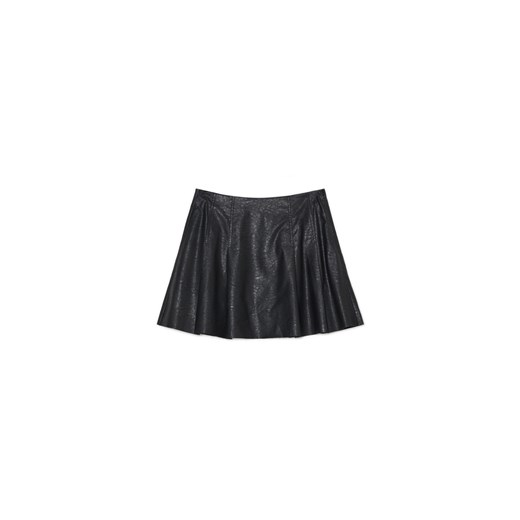Cropp - Czarna spódnica z imitacji skóry - czarny ze sklepu Cropp w kategorii Spódnice - zdjęcie 170477729