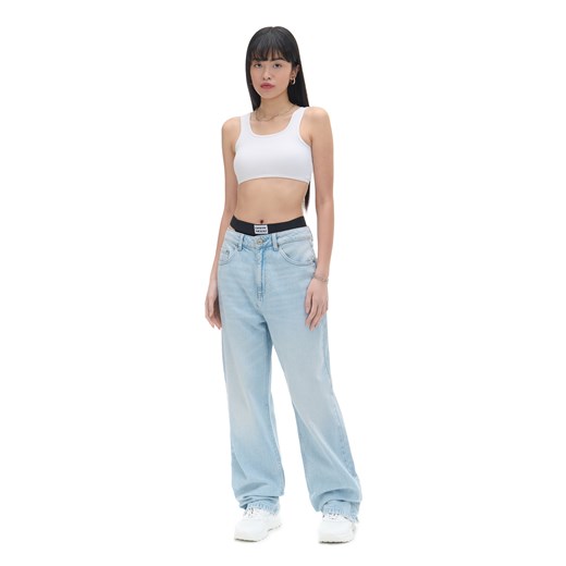 Cropp - Biały crop top na ramiączkach - biały ze sklepu Cropp w kategorii Bluzki damskie - zdjęcie 170477756