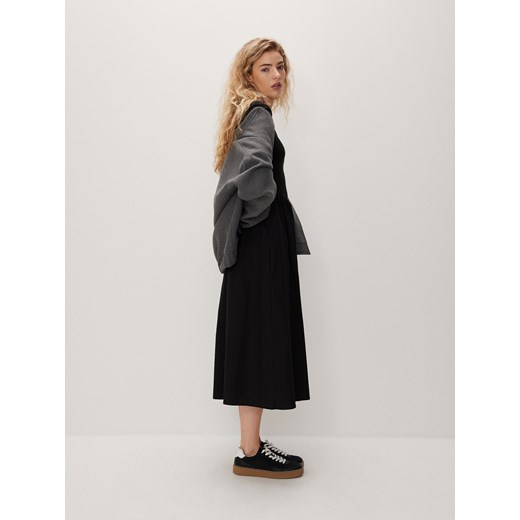 Reserved - Sukienka midi - czarny ze sklepu Reserved w kategorii Sukienki - zdjęcie 170478176