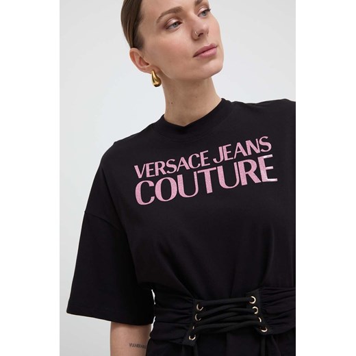 Versace Jeans Couture t-shirt bawełniany damski kolor czarny XS ANSWEAR.com