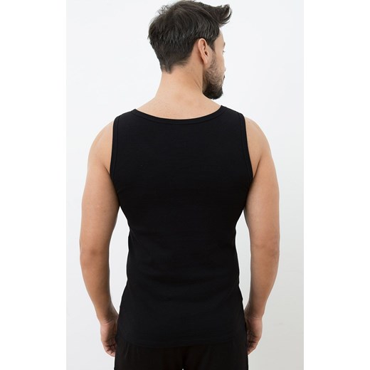 Czarny podkoszulek męski na szerokie ramiączko Paco, Kolor czarny, Rozmiar M, Italian Fashion ze sklepu Intymna w kategorii T-shirty męskie - zdjęcie 170480086