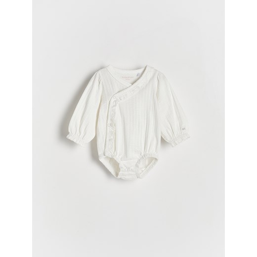 Reserved - Bawełniane body - złamana biel ze sklepu Reserved w kategorii Body niemowlęce - zdjęcie 170490206
