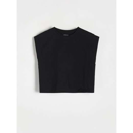 Reserved - Bawełniana bluzka - czarny ze sklepu Reserved w kategorii Bluzki dziewczęce - zdjęcie 170490297