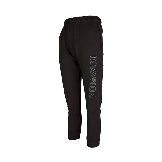 Spodnie dresowe dla chłopca czarne z aplikacją INVASION Tup Tup ze sklepu 5.10.15 w kategorii Spodnie chłopięce - zdjęcie 170492808