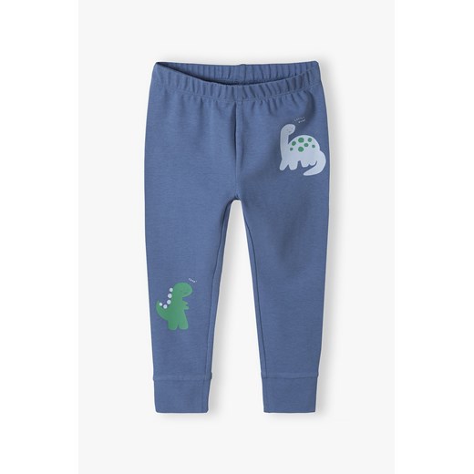 Granatowe spodnie dresowe niemowlęce Dino ze sklepu 5.10.15 w kategorii Spodnie i półśpiochy - zdjęcie 170492917