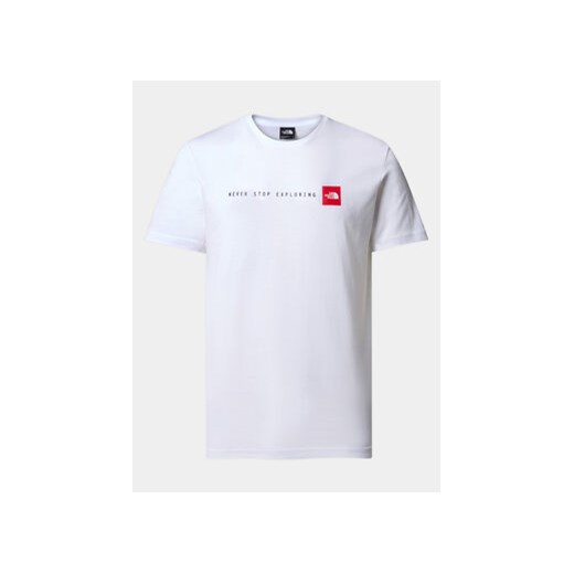 The North Face T-Shirt Never Stop NF0A87NS Biały Regular Fit The North Face XL MODIVO