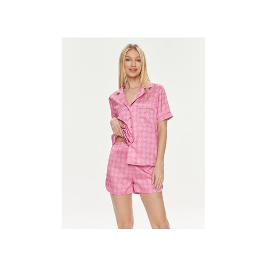 Guess Piżama O4GX03 WFTE2 Różowy Regular Fit ze sklepu MODIVO w kategorii Piżamy damskie - zdjęcie 170493496
