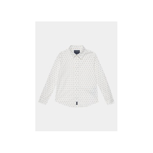 Guess Koszula Poplin L4RH05 WE5W0 Biały Regular Fit ze sklepu MODIVO w kategorii Koszule chłopięce - zdjęcie 170493497