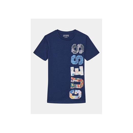Guess T-Shirt L4GI13 K8HM4 Granatowy Regular Fit ze sklepu MODIVO w kategorii T-shirty chłopięce - zdjęcie 170493539