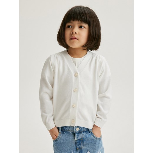 Reserved - Bawełniany kardigan - złamana biel ze sklepu Reserved w kategorii Bluzy i swetry - zdjęcie 170494015