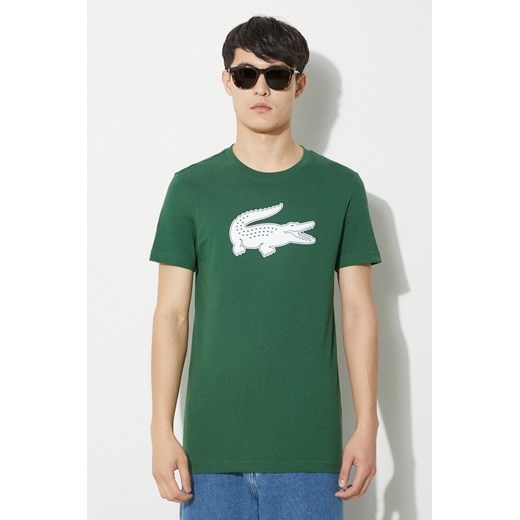 Lacoste t-shirt męski kolor zielony ze sklepu ANSWEAR.com w kategorii T-shirty męskie - zdjęcie 170494748