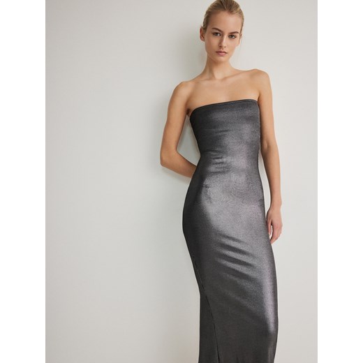 Reserved - Sukienka z metalicznym efektem - czarny Reserved S Reserved