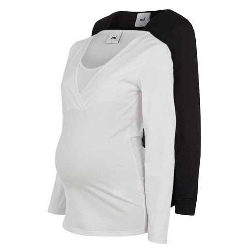 Mama Licious SOFIA TESS 2 PACK Bluzka z długim rękawem black zalando  mat