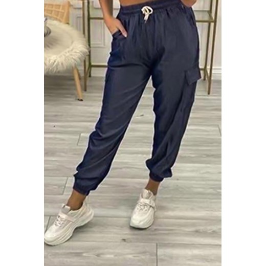Spodnie RODRELSA NAVY ze sklepu Ivet Shop w kategorii Spodnie damskie - zdjęcie 170500896