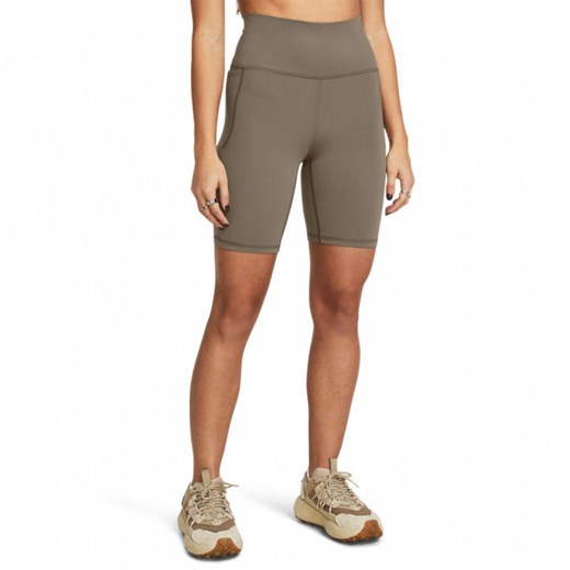 Damskie kolarki treningowe Under Armour Meridian Bike Short 7in - brązowe ze sklepu Sportstylestory.com w kategorii Szorty - zdjęcie 170502189