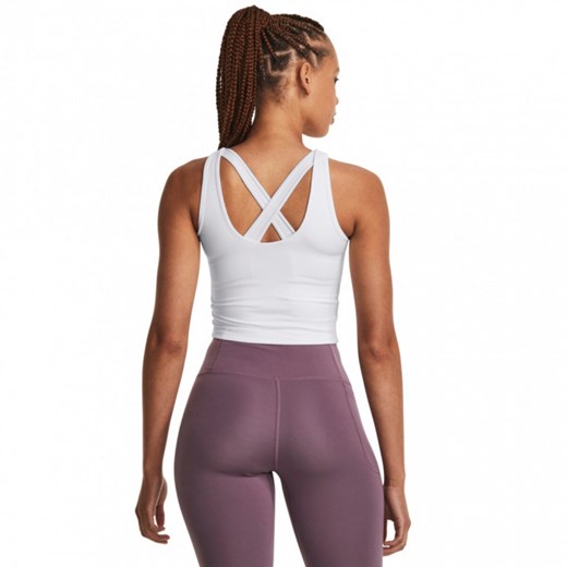 Damski top treningowy Under Armour Motion Tank - biały ze sklepu Sportstylestory.com w kategorii Bluzki damskie - zdjęcie 170502339