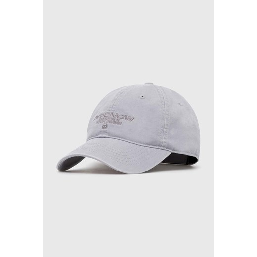 AAPE czapka z daszkiem bawełniana Cotton Washed kolor szary z aplikacją ACP4940 ze sklepu PRM w kategorii Czapki z daszkiem męskie - zdjęcie 170502735