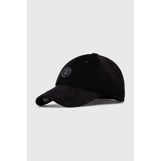 AAPE czapka z daszkiem bawełniana Cotton Corduroy kolor czarny z aplikacją ACP5223 ze sklepu PRM w kategorii Czapki z daszkiem męskie - zdjęcie 170502745