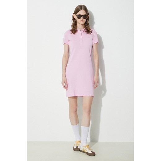 Lacoste sukienka kolor różowy mini prosta ze sklepu PRM w kategorii Sukienki - zdjęcie 170502839