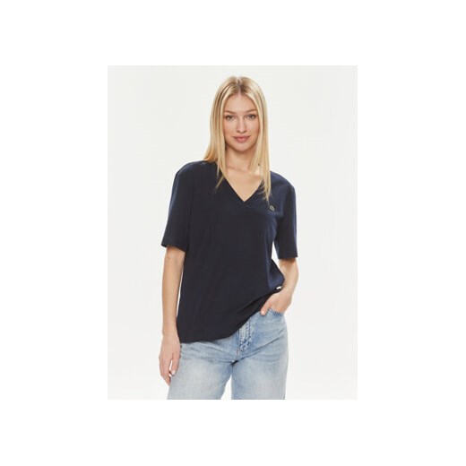Lacoste T-Shirt TF7300 Granatowy Regular Fit ze sklepu MODIVO w kategorii Bluzki damskie - zdjęcie 170507067