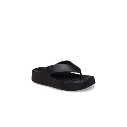 Crocs klapki damskie czarne płaskie bez zapięcia z gumy casual