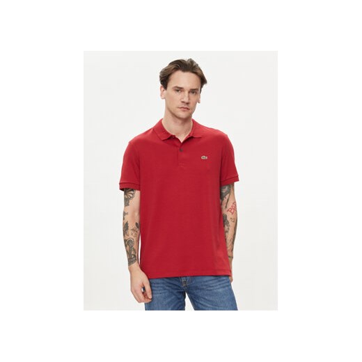 Lacoste Polo DH2050 Bordowy Regular Fit ze sklepu MODIVO w kategorii T-shirty męskie - zdjęcie 170507707