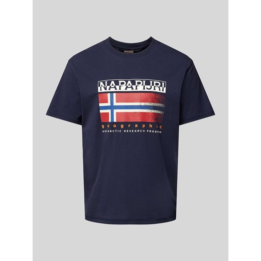 T-shirt z nadrukiem z logo i napisem model ‘S-KREIS’ ze sklepu Peek&Cloppenburg  w kategorii T-shirty męskie - zdjęcie 170512246