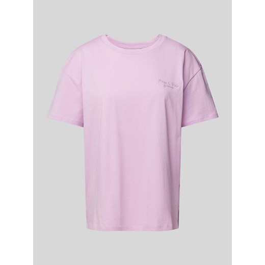 T-shirt z detalem z logo ze sklepu Peek&Cloppenburg  w kategorii Bluzki damskie - zdjęcie 170512398