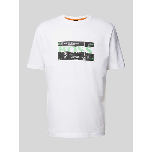 T-shirt z kwiatowym nadrukiem z motywem z logo ze sklepu Peek&Cloppenburg  w kategorii T-shirty męskie - zdjęcie 170512637
