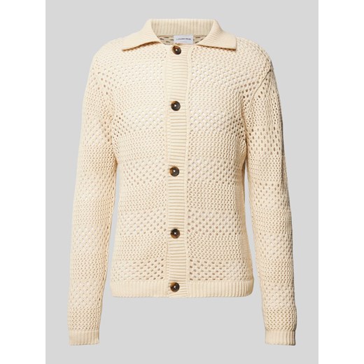Kardigan z ażurowym wzorem ze sklepu Peek&Cloppenburg  w kategorii Swetry męskie - zdjęcie 170512755