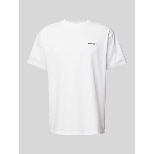 T-shirt z wyhaftowanym logo model ‘SCRIPT’ ze sklepu Peek&Cloppenburg  w kategorii T-shirty męskie - zdjęcie 170512809