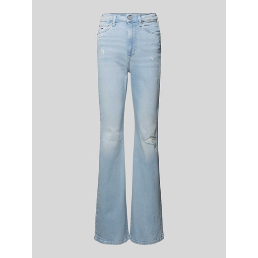 Jeansy o rozkloszowanym kroju z przetarciami model ‘SYLVIA’ ze sklepu Peek&Cloppenburg  w kategorii Jeansy damskie - zdjęcie 170512986