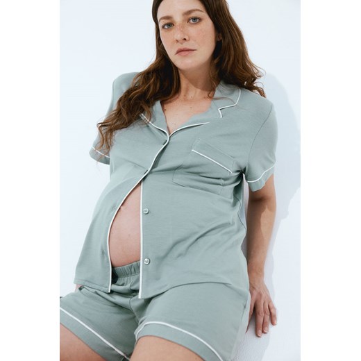 H & M - MAMA Piżama z wypustkami - Zielony ze sklepu H&M w kategorii Bielizna ciążowa - zdjęcie 170513237