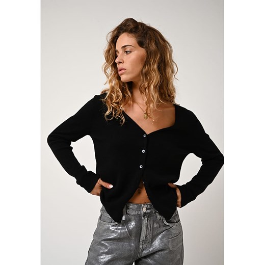 AUTHENTIC CASHMERE Kaszmirowy kardigan &quot;Chalais&quot; w kolorze czarnym ze sklepu Limango Polska w kategorii Swetry damskie - zdjęcie 170514918