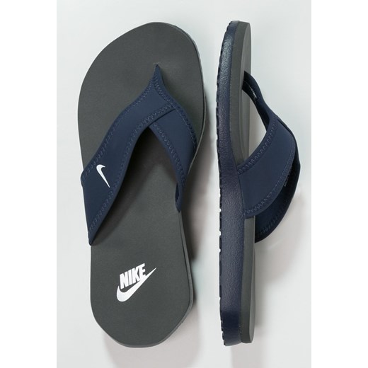 Nike Sportswear CELSO PLUS Japonki midnight navy/white/dark grey zalando  bez wzorów/nadruków