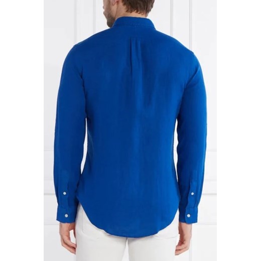 Koszula męska Polo Ralph Lauren z kołnierzykiem button down niebieska casual 