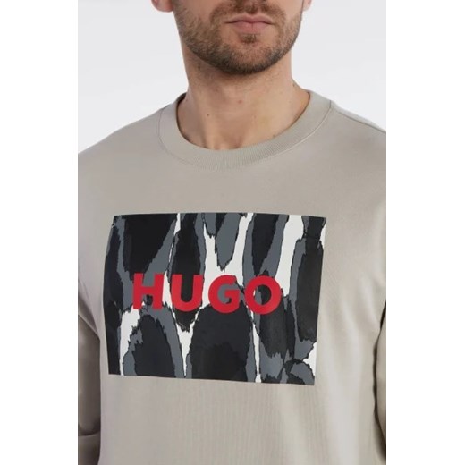 Bluza męska szara Hugo Boss w stylu młodzieżowym bawełniana 