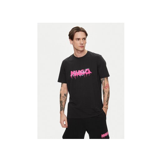 Hugo T-Shirt Decation 50515282 Czarny Regular Fit ze sklepu MODIVO w kategorii T-shirty męskie - zdjęcie 170515786