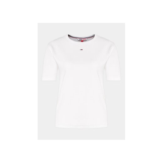 Tommy Jeans Curve T-Shirt Essential DW0DW15108 Biały Regular Fit ze sklepu MODIVO w kategorii Bluzki damskie - zdjęcie 170518686