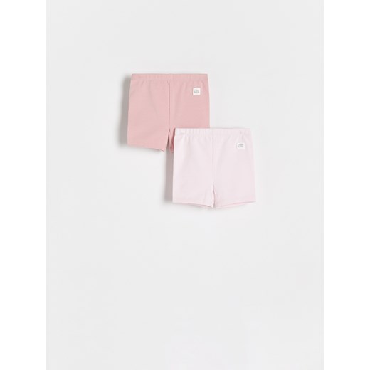 Reserved - Bawełniane szorty 2 pack - pastelowy róż ze sklepu Reserved w kategorii Spodenki niemowlęce - zdjęcie 170521768