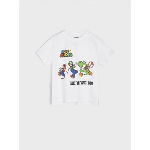 Sinsay - Koszulka Super Mario - biały ze sklepu Sinsay w kategorii T-shirty chłopięce - zdjęcie 170522699