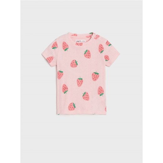 Sinsay - Koszulka - różowy ze sklepu Sinsay w kategorii Koszulki niemowlęce - zdjęcie 170522837